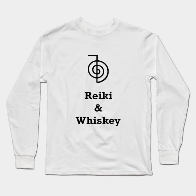 Reiki & Whiskey Long Sleeve T-Shirt by DreMagiO